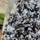 Black and White Flat Crystal Geode - LG Cylinder*Tall